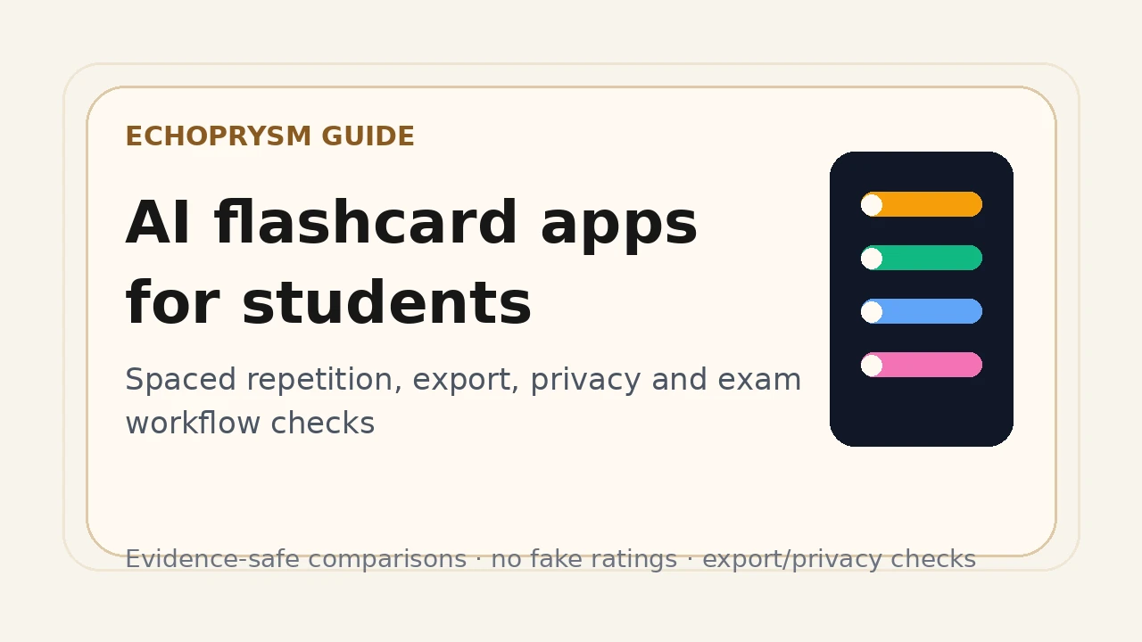Best AI flashcard apps for students in 2026