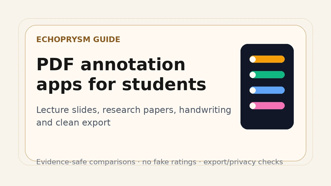 Best PDF annotation apps for students in 2026