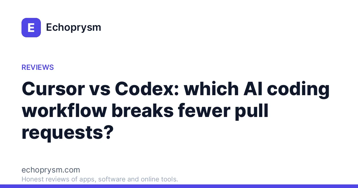 Cursor vs Codex: which AI coding workflow breaks fewer pull requests ...