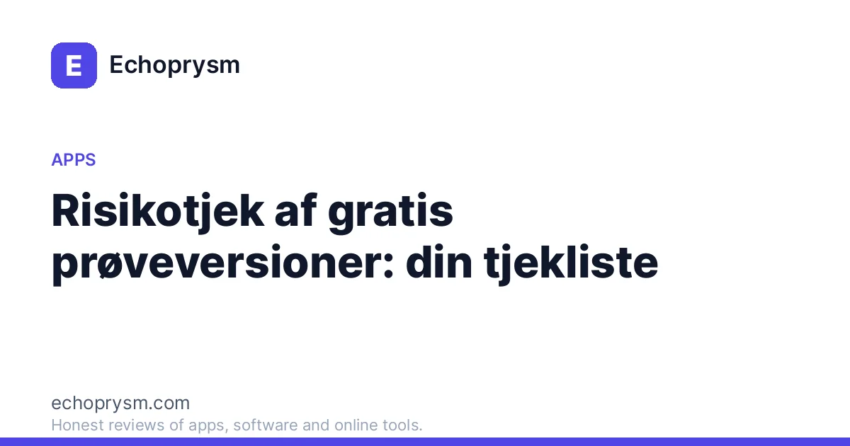 Person ved en bærbar computer, der gennemgår en tjekliste før start på en gratis prøveversion